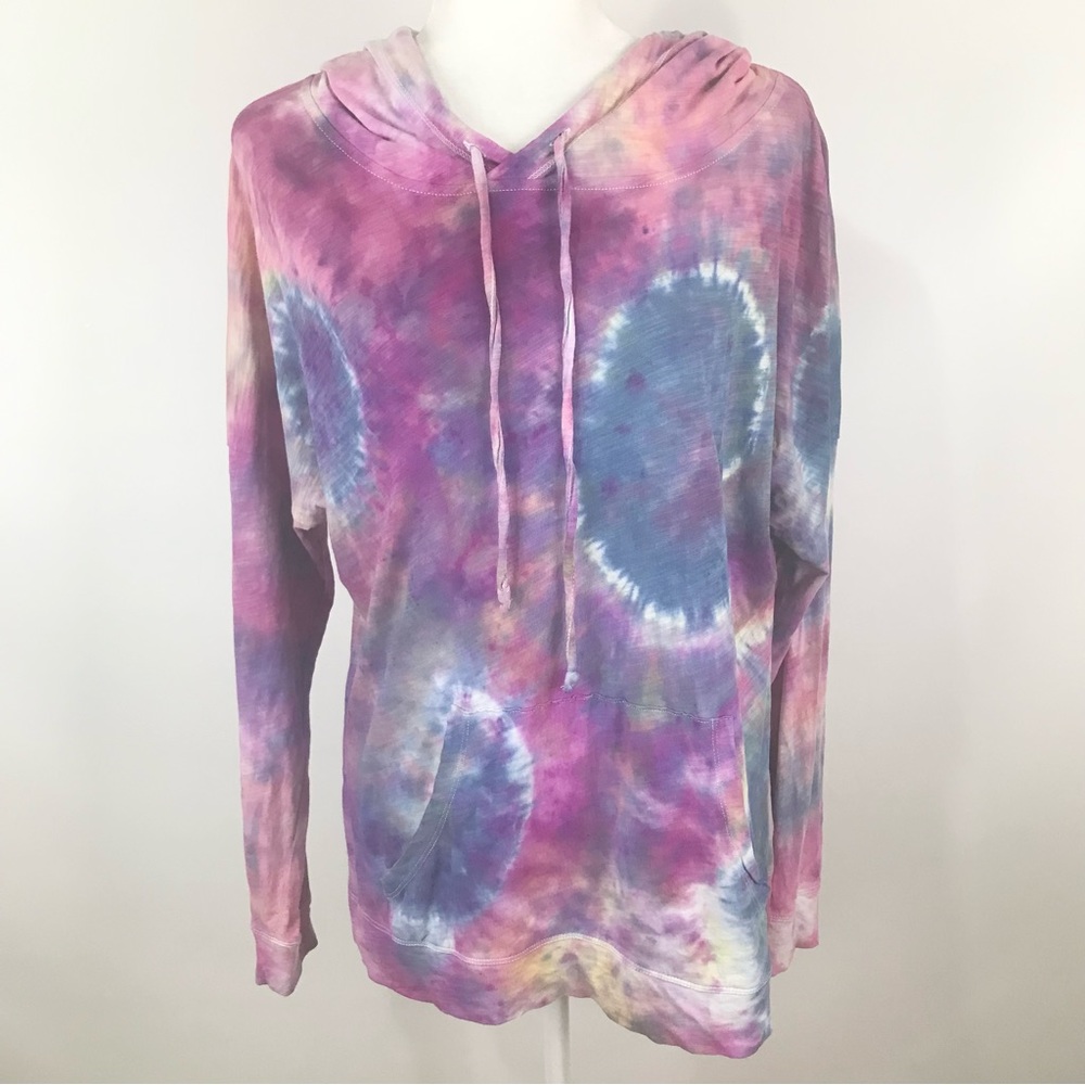 Goodthreads Tie-dye Hooded Long Sleeve T-shirt
